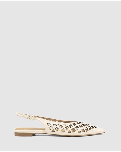 Cream White Leather