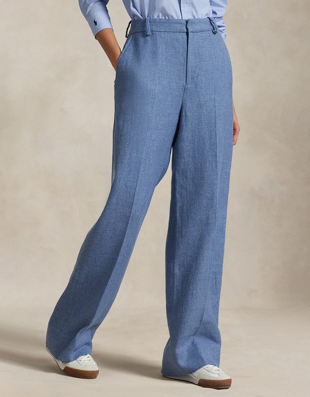 Polo Ralph Lauren - Linen-Cotton Twill Wide-Leg Pants