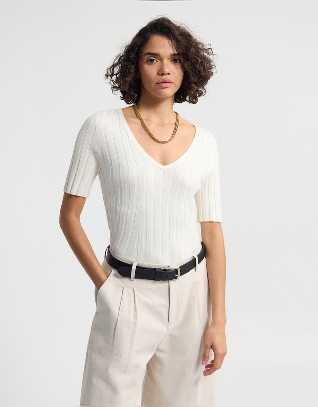 Oxford - Lucy Rib V-Neck Knit