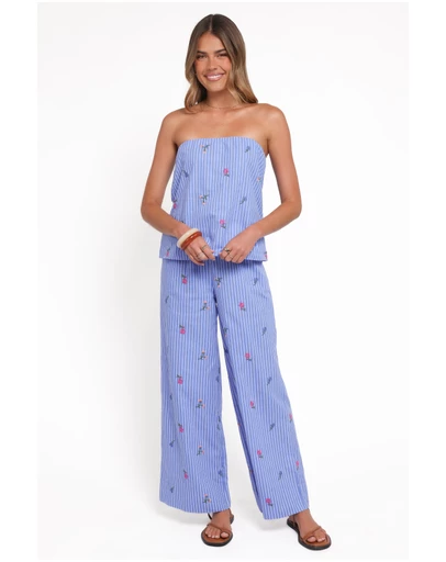 Petal & Pup - Ezra Pant Set - Blue Stipe