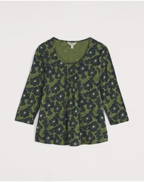 Seasalt - Seasalt Cornwall Green Penhollow Top in Organic Cotton Jersey