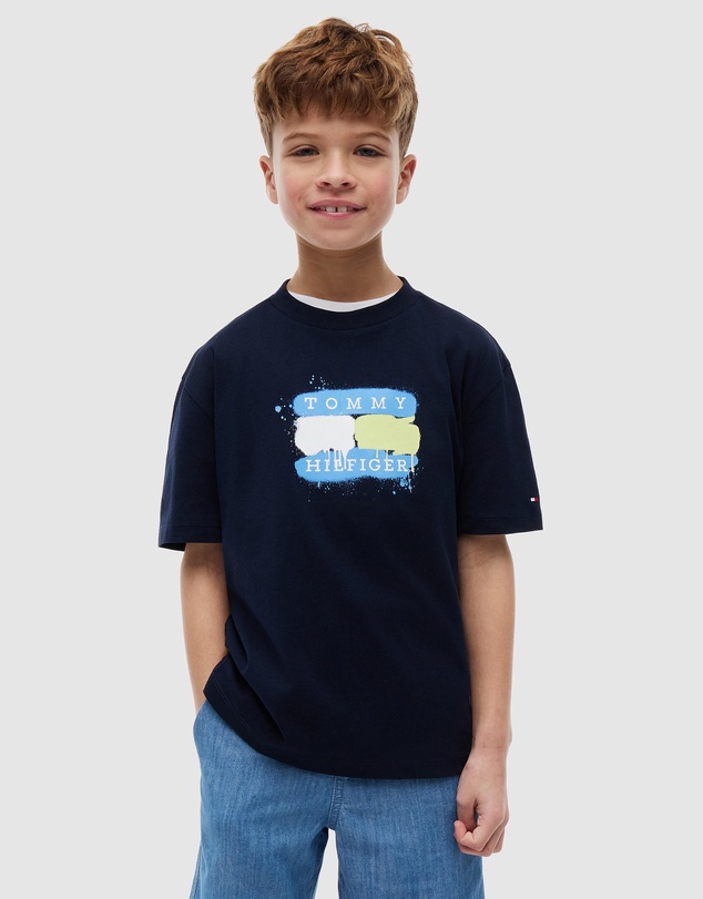 Tommy Hilfiger - Flag Graffiti T-Shirt - Kids-Teens