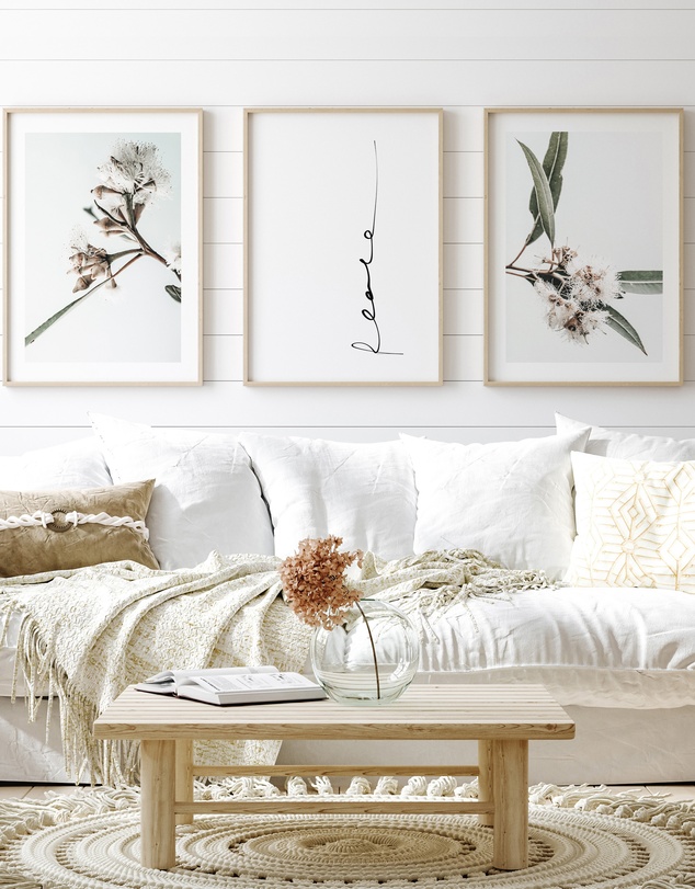 Olive et Oriel - White Eucalyptus I Art Print