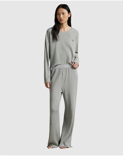 Polo Ralph Lauren - Club Waffle Long Sleeve Cotton Pyjama Set