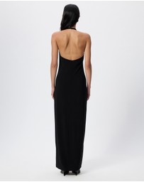 Norma Kamali - Halter Long Dress With Side Slit