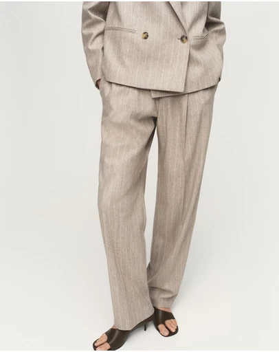 M.N.G - Pinstripe Wool Suit Trousers