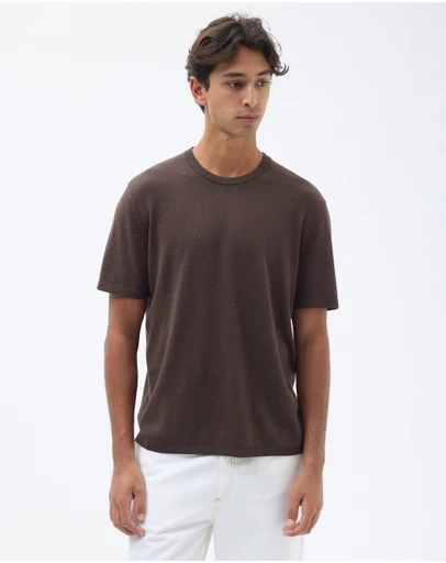 AERE - Cotton Cashmere Knit T-Shirt