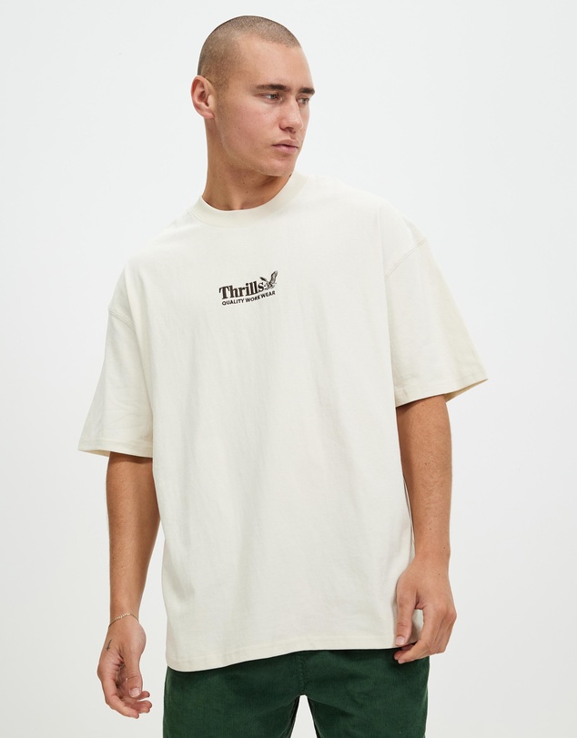 Thrills - Workwear Embro Box Fit Oversize Tee - ICONIC EXCLUSIVE