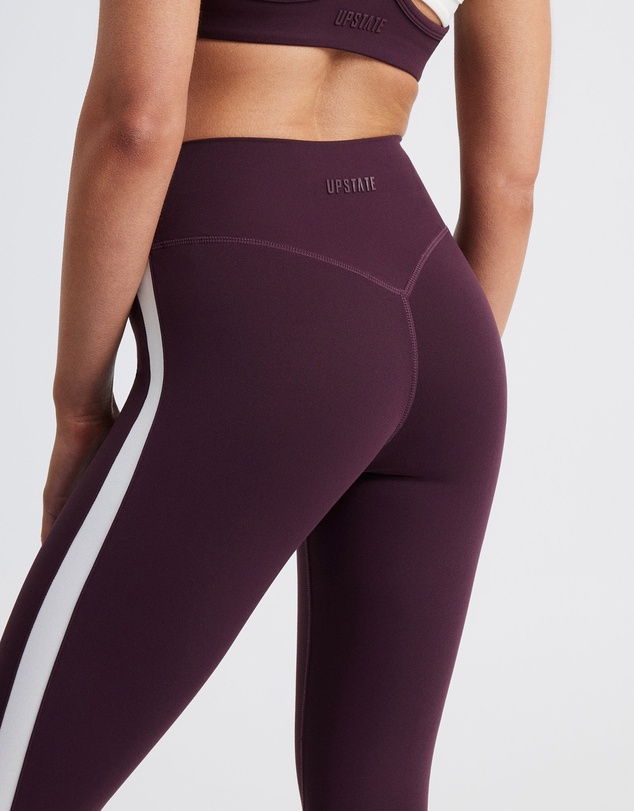Upstate - Air Sculpt 7/8 Stripe Tight - Merlot