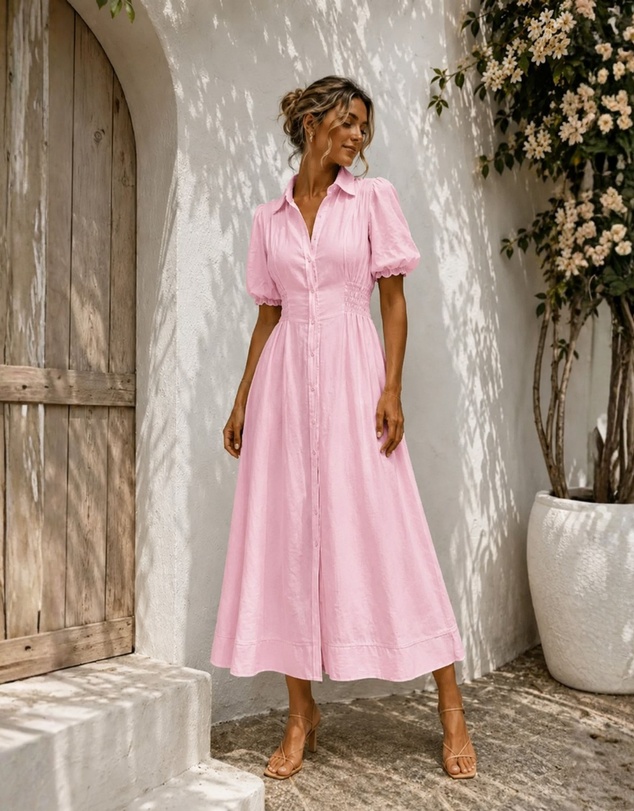 Esther & Co - Neriessa Dress - Bubblegum Pink