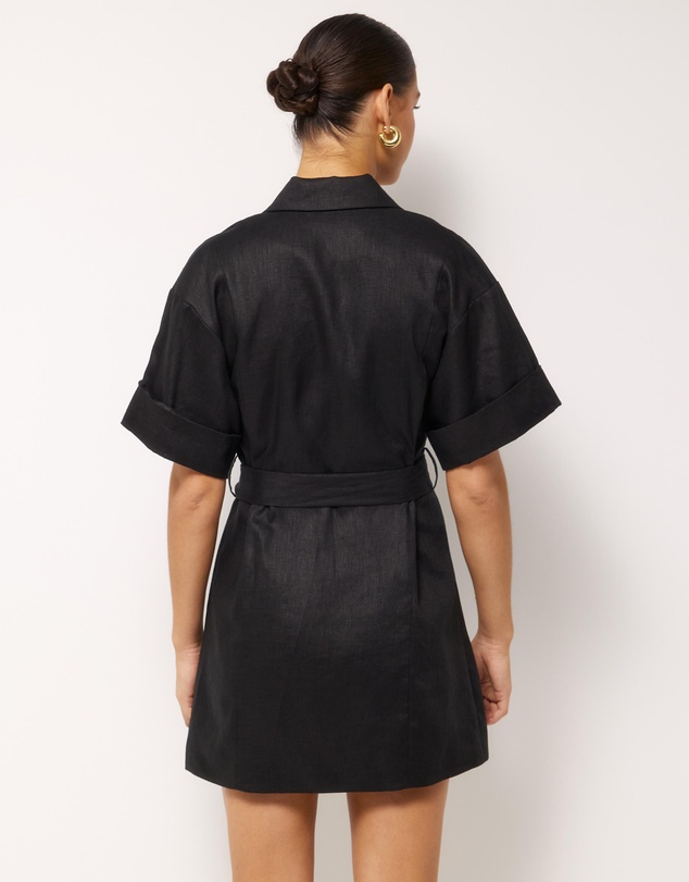 AERE - Cassia Linen Mini Dress