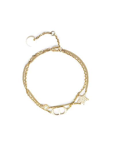 Pre-Loved by Azura Reborn - Pre-Loved Petit Gold Plated CD Star Charm Double Chain Bracelet