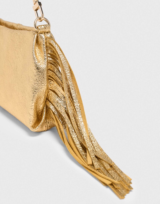 Maje - Miss M Pouch Metal Rippled Small Leather Goods