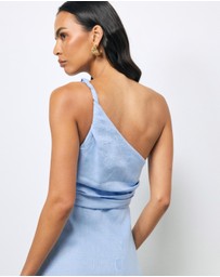 AERE - Lettie One Shoulder Maxi Dress