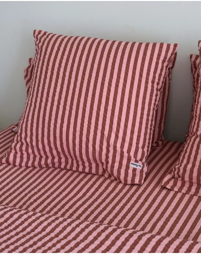 Mosey Me - Sundae Seersucker Euro Pillowcase Set