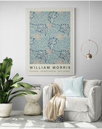 Inka Arthouse - Blue Flowers by William Morris Art Print