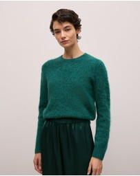 Trenery - Brushed Alpaca Pullover in Forest