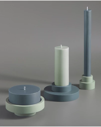 porter green - escc large pillar candle soy-blend unscented candles