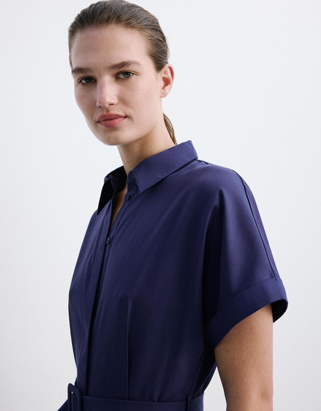 M.N.G - Lyocell Belted Shirt Dress