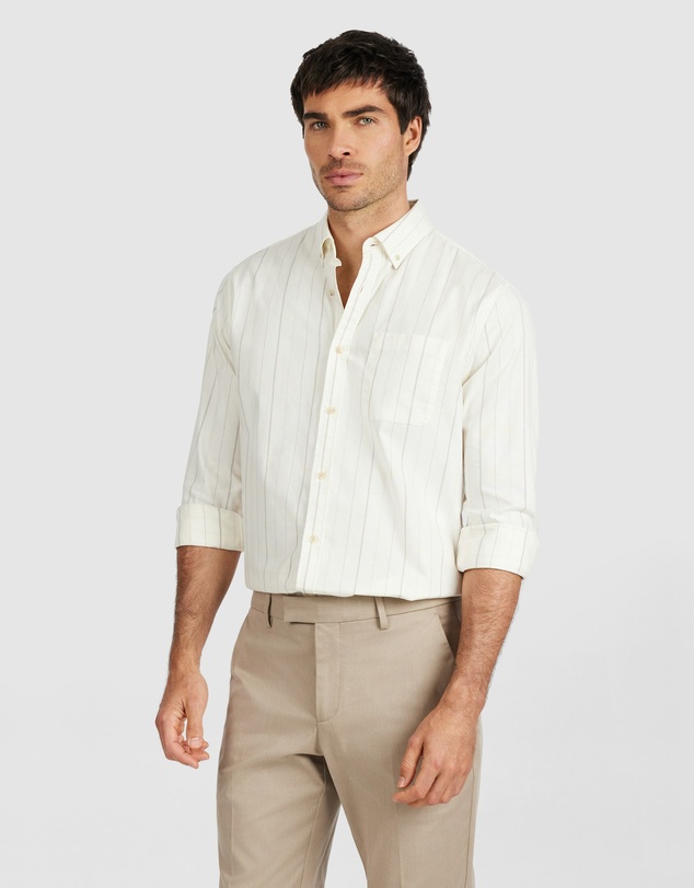 Tarocash - Stripe Oxford Easy Care Shirt