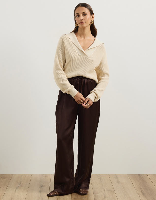 Atmos&Here - Natalie Oversized V-Neck Knit Jumper