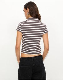 Dazie - Cove Collared Stripe Polo
