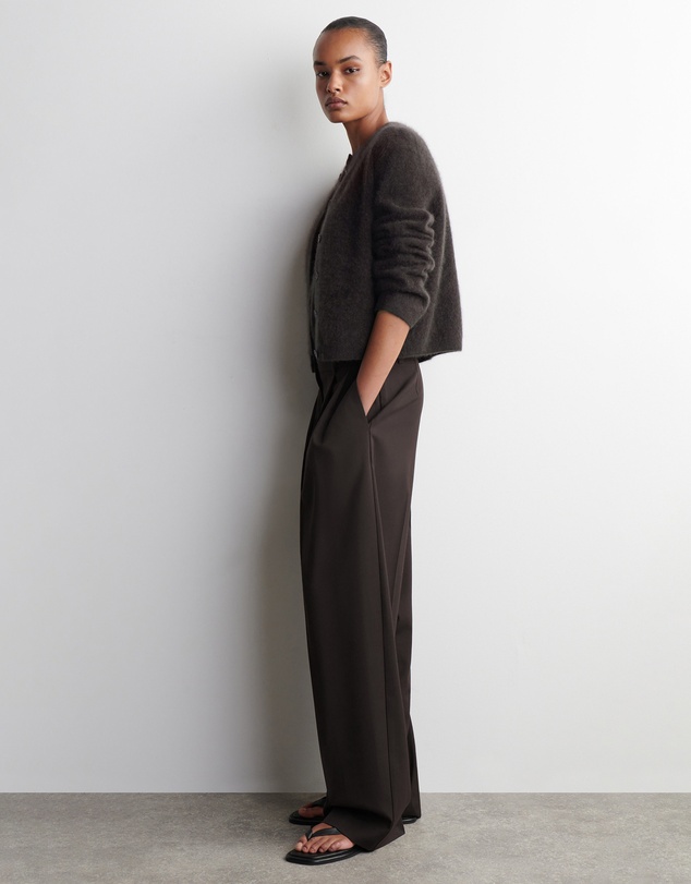 COS - Brushed-Cashmere Crew-Neck Cardigan