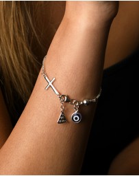 Von Treskow - Cross & Evil Eye Bracelet