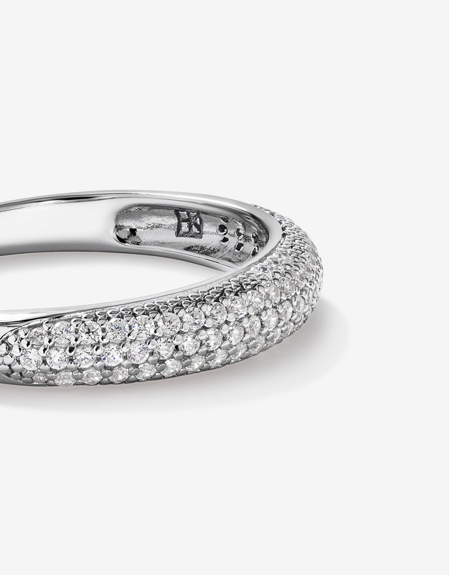 Michael Hill - Cubic Zirconia Pave Dome Ring in Sterling Silver