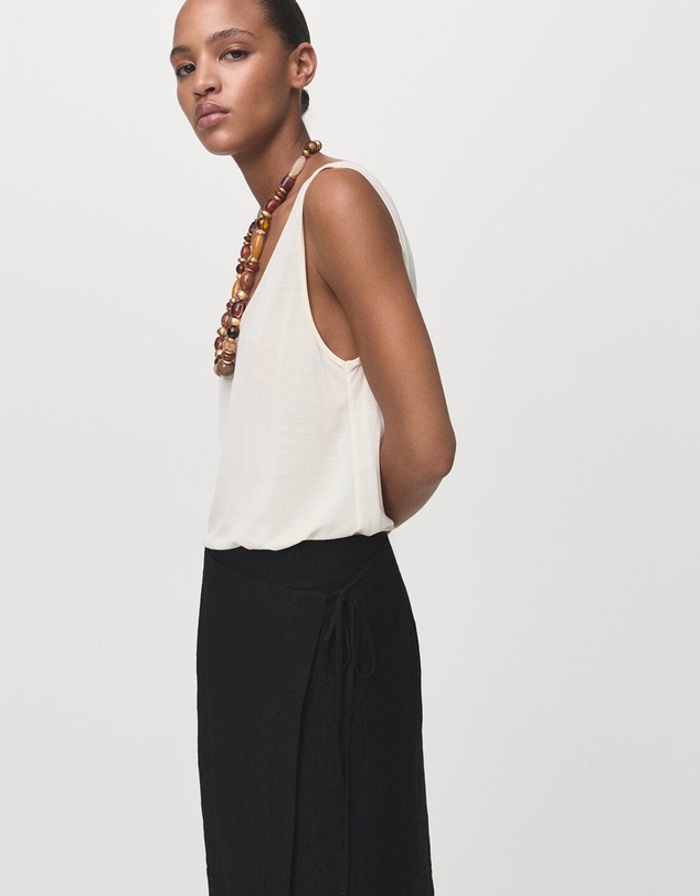 M.N.G - Wrinkled Effect Wrap Skirt