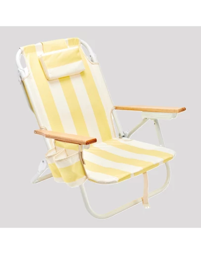 Sunnylife - Deluxe Beach Chair - La Mer Limon Stripe