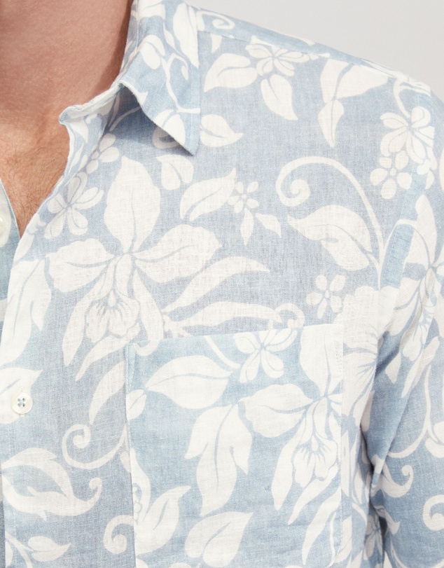 Oxford - Holloway Linen Blend Printed Shirt