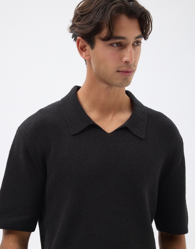 AERE - Organic Cotton Knit Boucle Polo