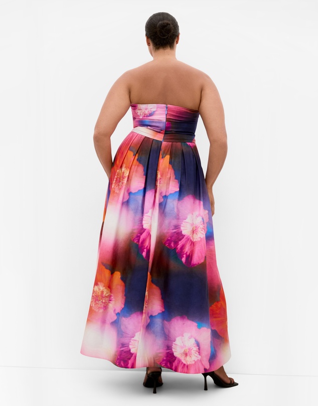 City Chic - Plus size Rosalee Sleeveless Print Maxi Dress - indigo multi