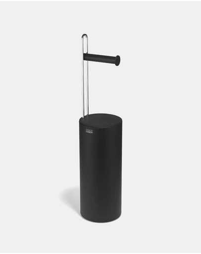 Joseph Joseph - EasyStore™ Matt Black Concealed Toilet Roll Holder