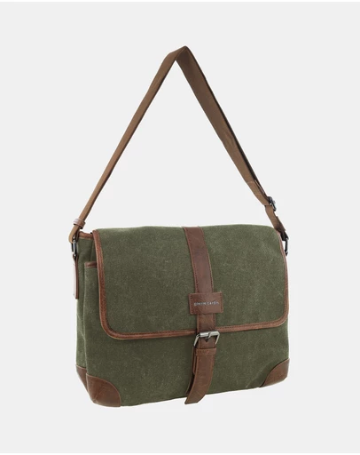 Pierre Cardin - Pierre Cardin Canvas Messenger Bag