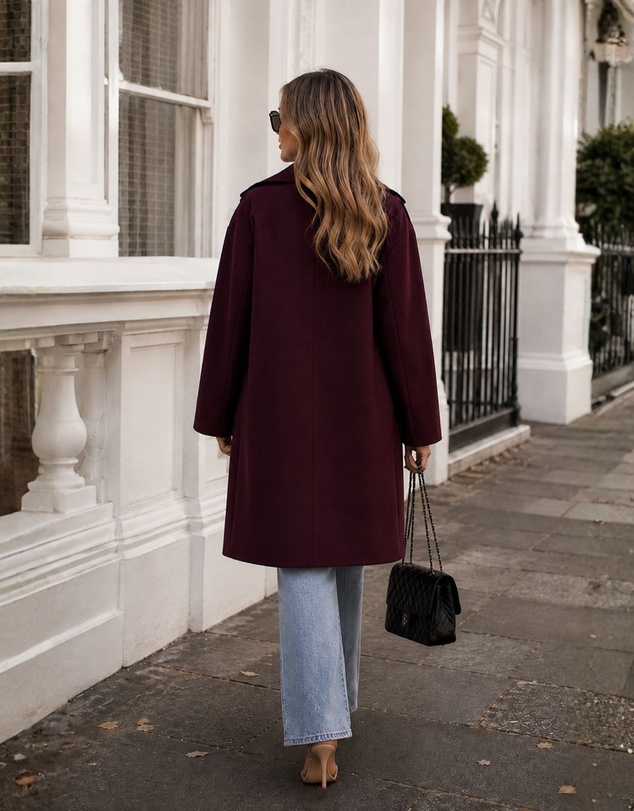 Esther & Co - Fireplace Coat - Plum