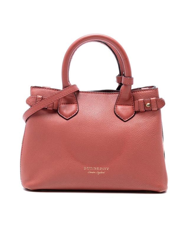 Pre-Loved by Azura Reborn - Pre-Loved Small Grainy Calfskin and House Check Banner Satchel