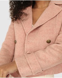 Belle & Bloom - Better Off Military Peacoat - Blush