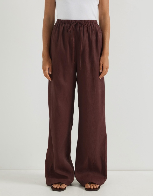 Atmos&Here - Hailey Relaxed Drawcord Organza Pants