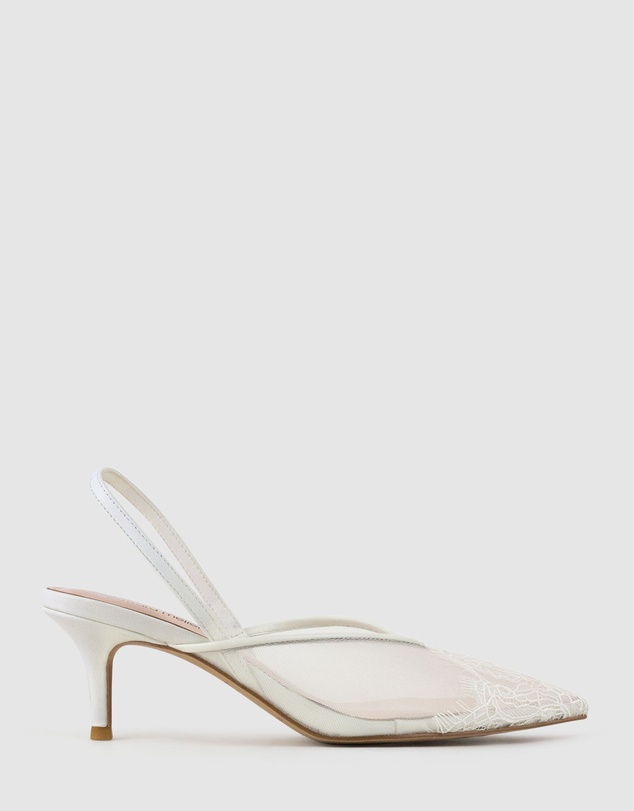 Edward Meller - DESTINE60 Lace Front Mesh Slingback