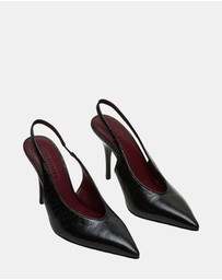 Steve Madden - Andromeda Black Leather Heels