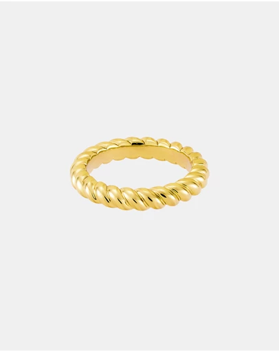 Zoe Olivia - 14K Gold Vermeil Icon Twist Band Ring