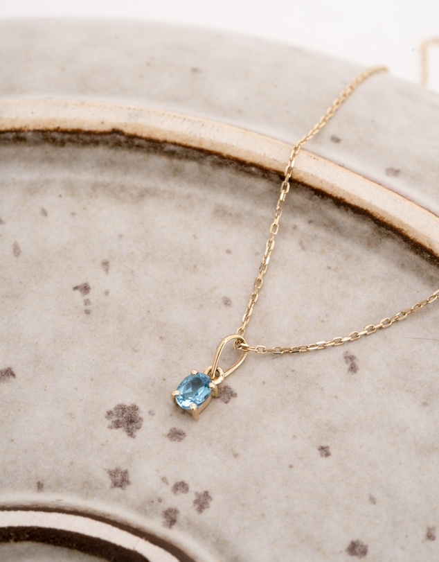 Luna Rae - Solid Gold - Topaz Necklace