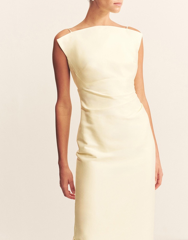 Shona Joy - Otis Draped High Neck Midi Dress