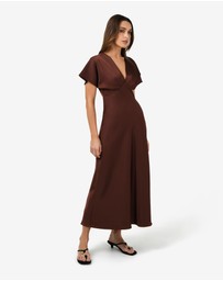 Forcast - Catalina V-Neck Satin Dress