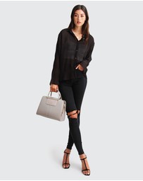 Belle & Bloom - Yoko Shirred Chiffon Blouse
