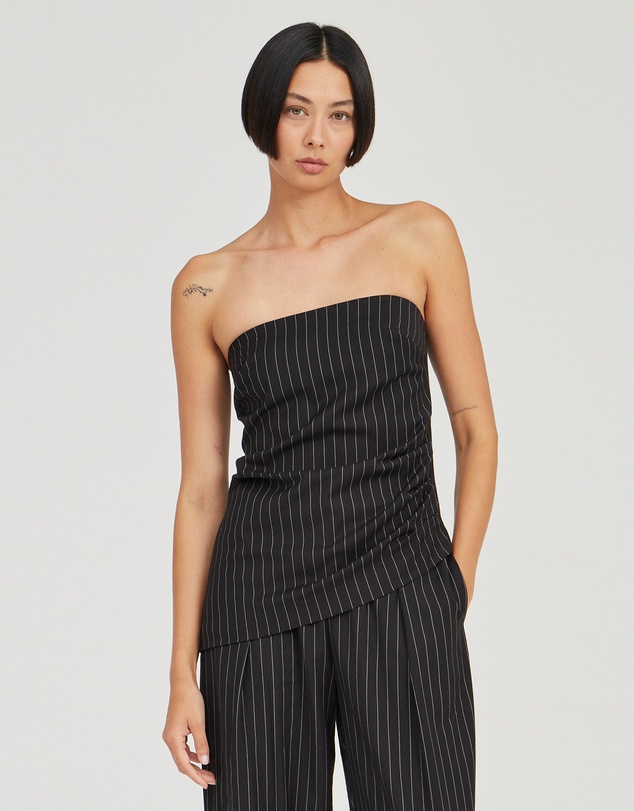 Third Form - Obscura Pinstripe Strapless Top