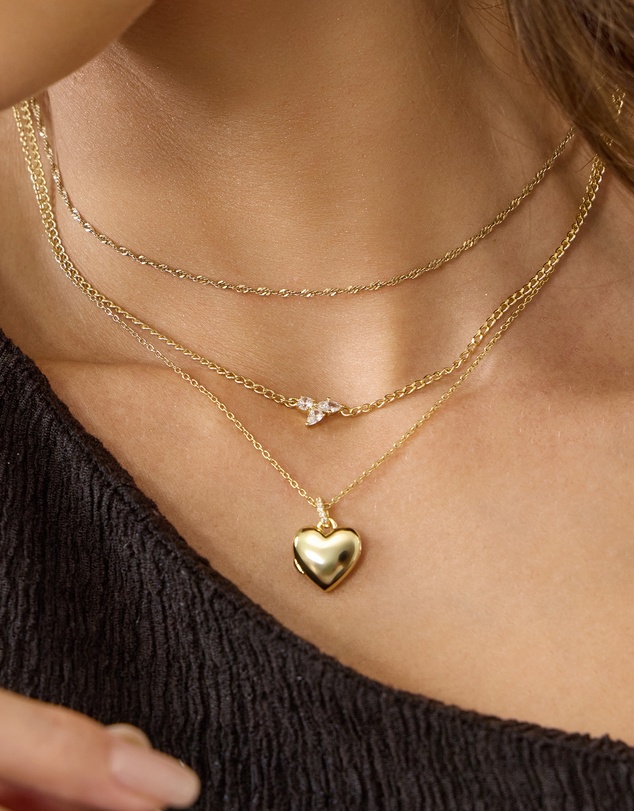 Wanderlust + Co - Starburst 14K Gold Vermeil Curb Chain Necklace