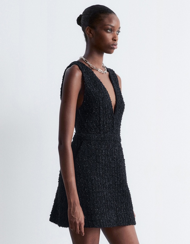 & Other Stories - Textured V-Neck Mini Dress